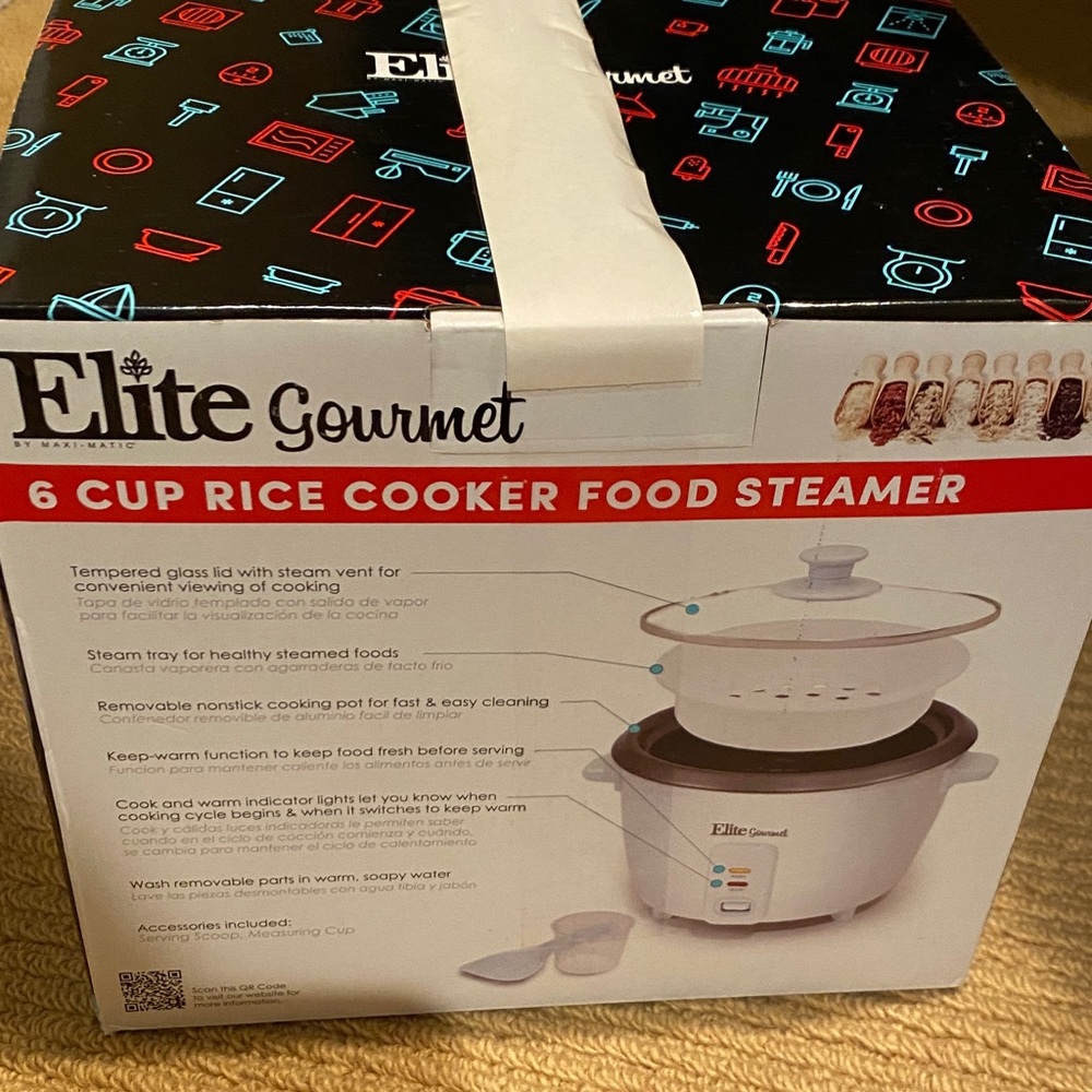 White Rice Cooker and Food Steamer